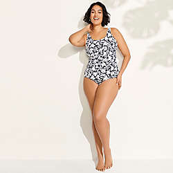 Women's Plus Size Chlorine Resistant Tugless One Piece Swimsuit Soft Cup, alternative image
