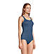 Women's Chlorine Resistant Scoop Neck Soft Cup Tugless Sporty One Piece Swimsuit Print, alternative image