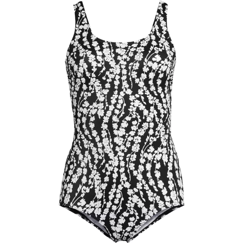 Women's Plus Size Mastectomy Chlorine Resistant Tugless One Piece Swimsuit Soft Cup, Front