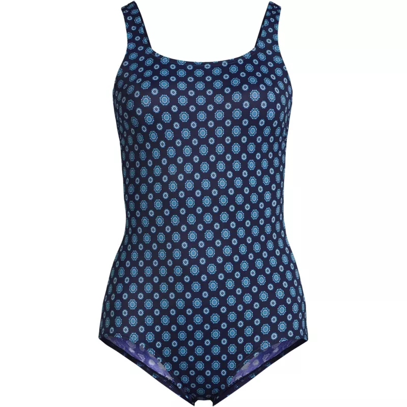 Women's Tugless Low Leg One Piece Swimsuit, Front