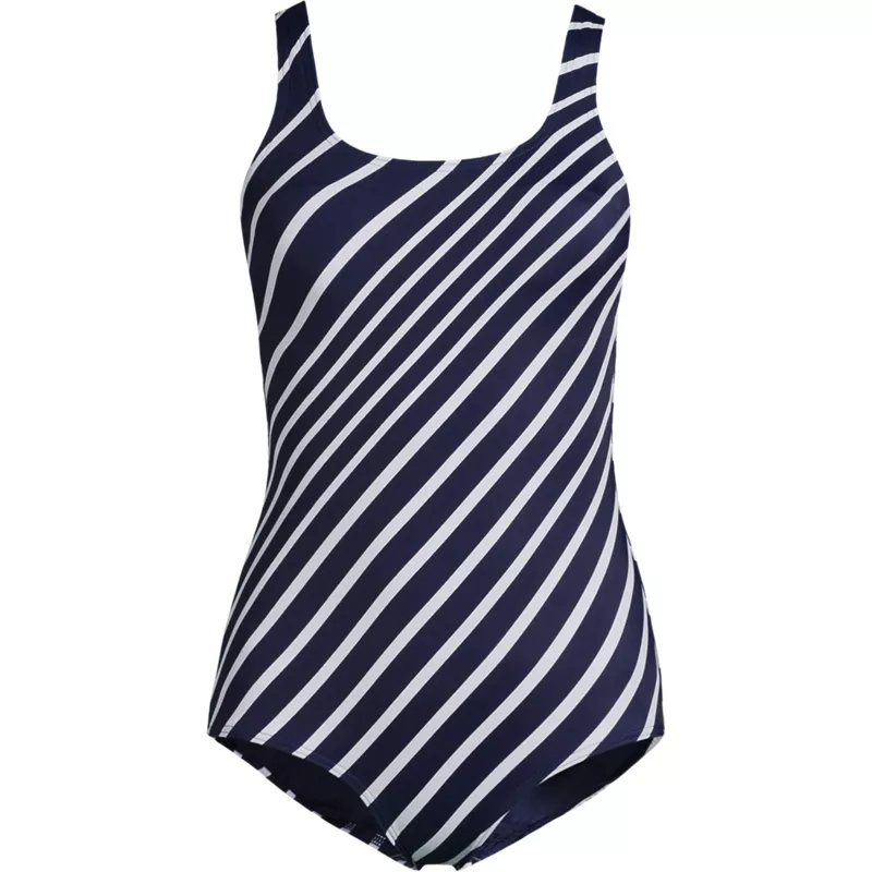 Women's Tugless Low Leg One Piece Swimsuit, Front