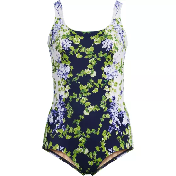 Women's Plus Size Tugless Low Leg One Piece Swimsuit - primary