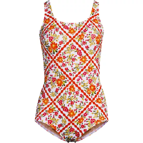 Women's Long Torso Tugless Low Leg One Piece Swimsuit - primary