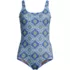 Women's Long Torso Tugless Low Leg One Piece Swimsuit, Front
