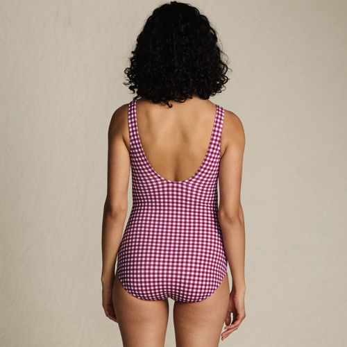 Women's Tugless Low Leg One Piece Swimsuit, Back