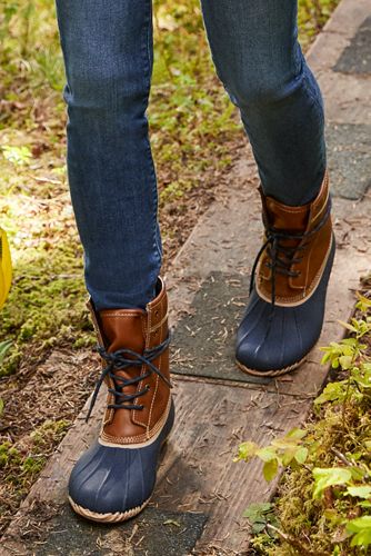 lined duck boots womens