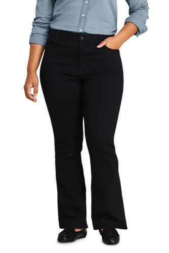 black bootcut plus size jeans