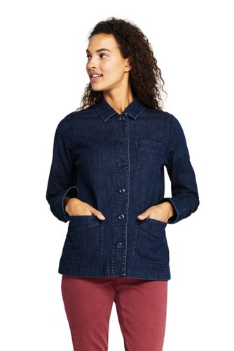ladies denim shirt jacket