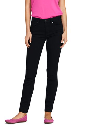 women's mid rise black jeans