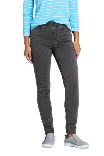 lands end women's elastic waist jeans