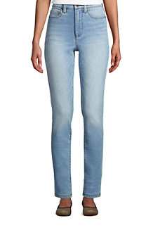 Women's Slimming Jeans, High Waisted Straight Leg, Indigo