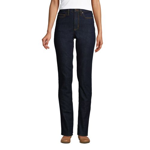 Women's Slimming Jeans, High Waisted Straight Leg, Indigo