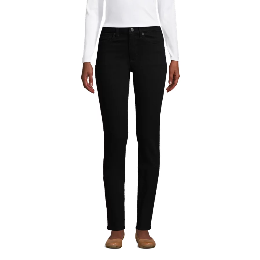 Women's Mid Rise Straight Leg Jeans view 4