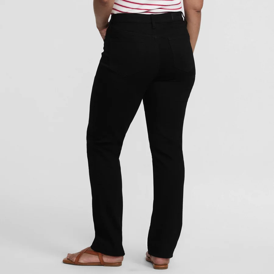Women's Mid Rise Straight Leg Jeans view 7