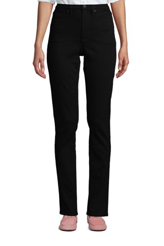 black straight cut jeans womens