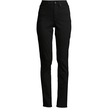 Schwarze Shaping Jeans, Straight Fit High Waist image number 5