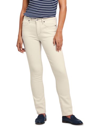 straight leg white jeans womens