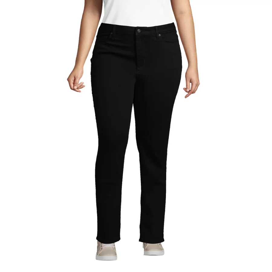 Women's Mid Rise Straight Leg Jeans view 5