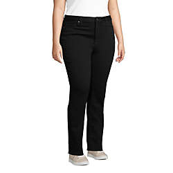 Women's Plus Size Mid Rise Straight Leg Jeans - Black, alternative image