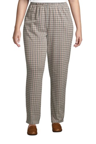 plus size women's plaid pants