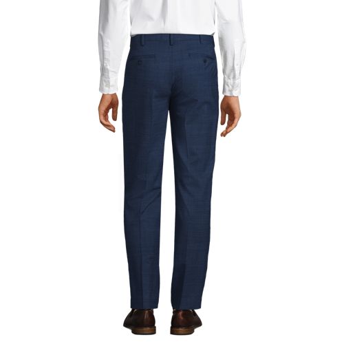 Men's Comfort Waist Year'rounder Stretch Wool Dress Pants, Back