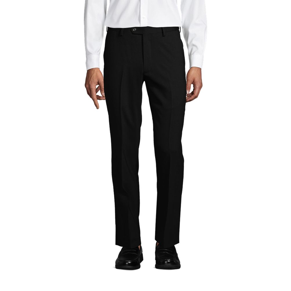 Men's Year-Round Wool Trousers, Hidden Comfort Pleated