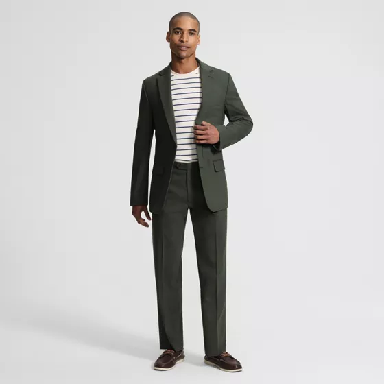 Men's Comfort Waist Year'rounder Stretch Wool Dress Pants - primary