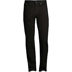 Men's Comfort Waist Black Jeans, Front