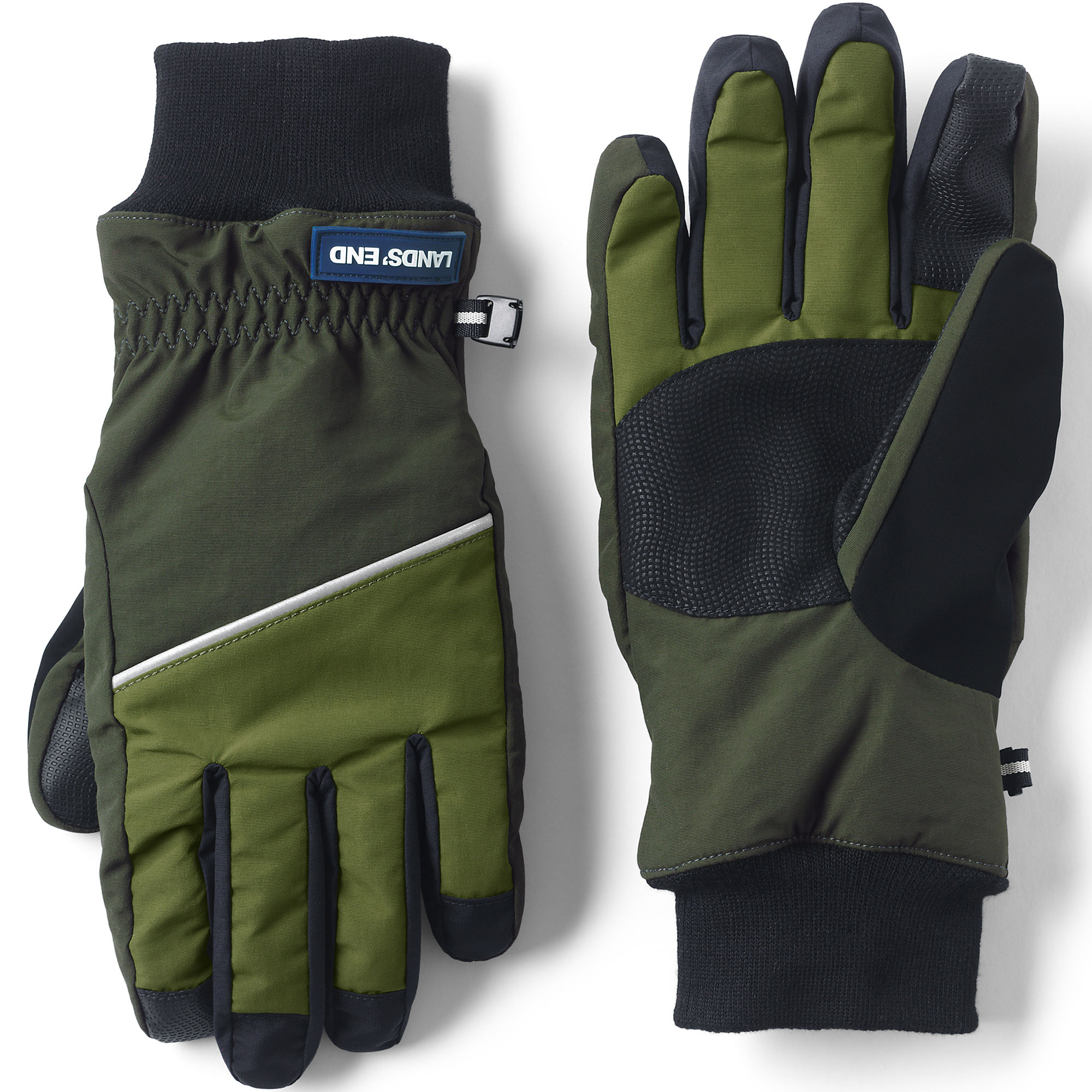 Lands End Men's Squall Waterproof Gloves (Evergreen Forest)