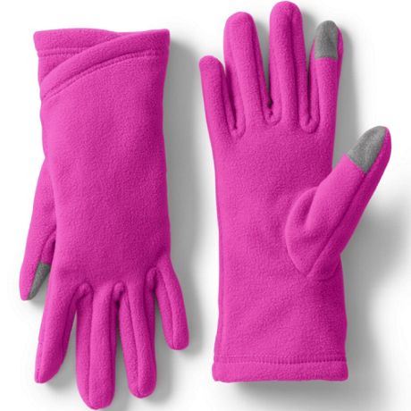 Lands End Womens Fleece Winter Gloves 