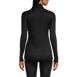 Women's Petite Silk Interlock Turtleneck Long Underwear Top, Back