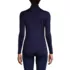 Women's Silk Interlock Turtleneck Long Underwear Top, Back