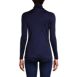 Women's Silk Interlock Turtleneck Long Underwear Top, Back