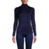 Women's Petite Silk Interlock Turtleneck Long Underwear Top, Front