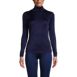 Women's Silk Interlock Turtleneck Long Underwear Top, Front