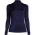 Women's Petite Silk Interlock Turtleneck Long Underwear Top, Front
