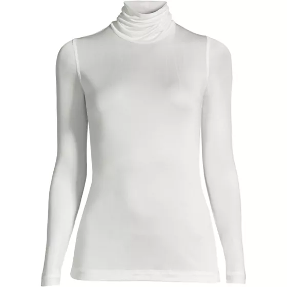 Women's Silk Interlock Turtleneck Long Underwear Top - primary
