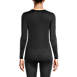 Women's Silk Interlock Thermal Long Underwear Top Base Layer Crewneck Shirt, Back