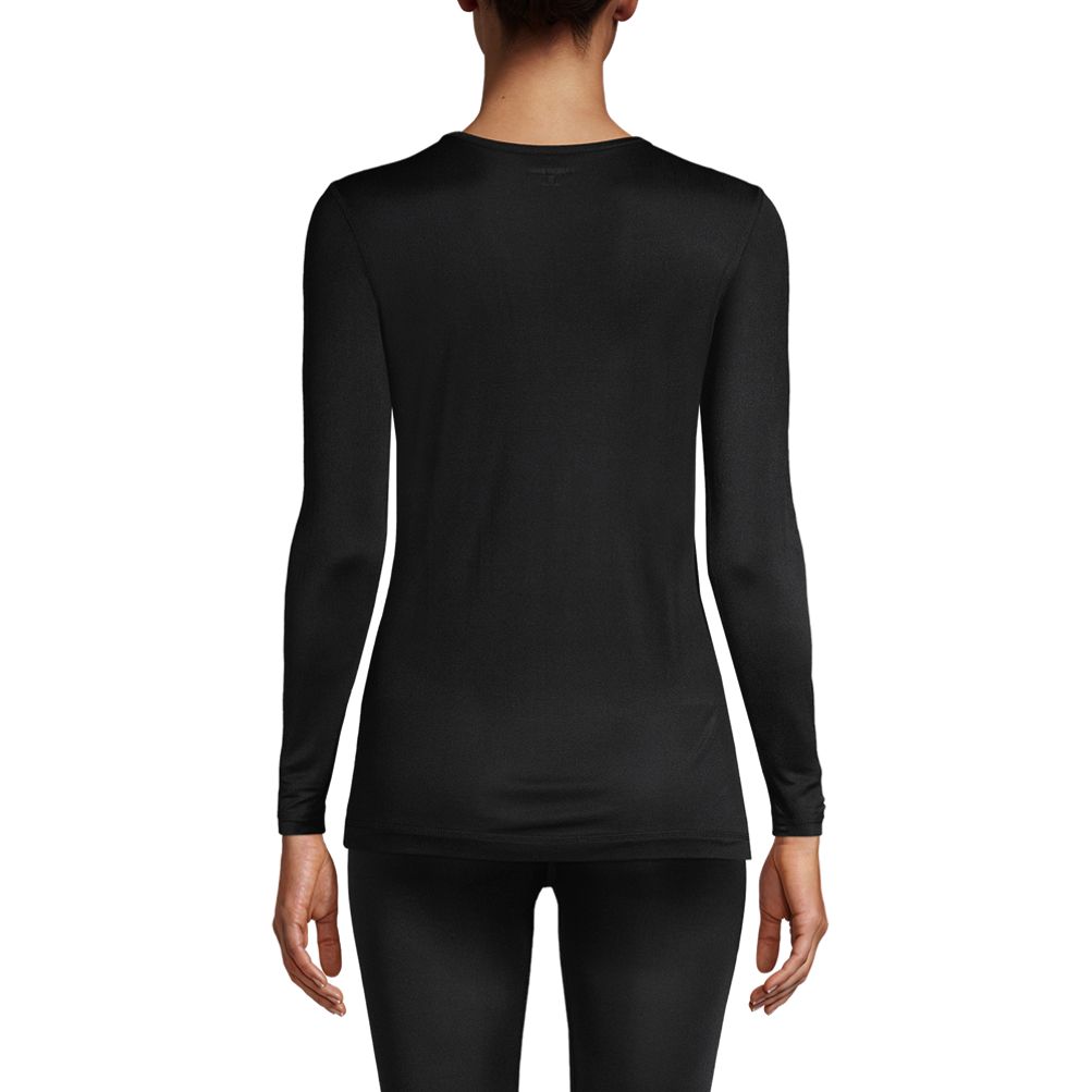 Women's Silk Interlock Long Sleeve Crewneck Long Underwear Top