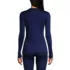 Women's Silk Interlock Long Sleeve Crewneck Long Underwear Top, Back