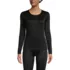 Women's Silk Interlock Long Sleeve Crewneck Long Underwear Top, Front
