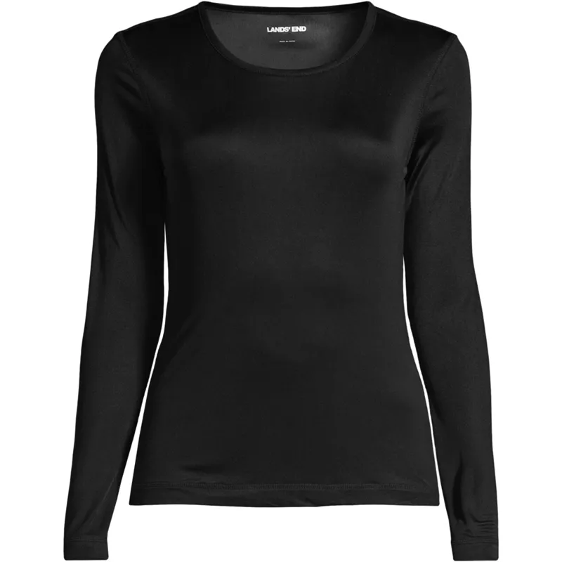 Women's Silk Interlock Baselayer Crewneck Top, Front