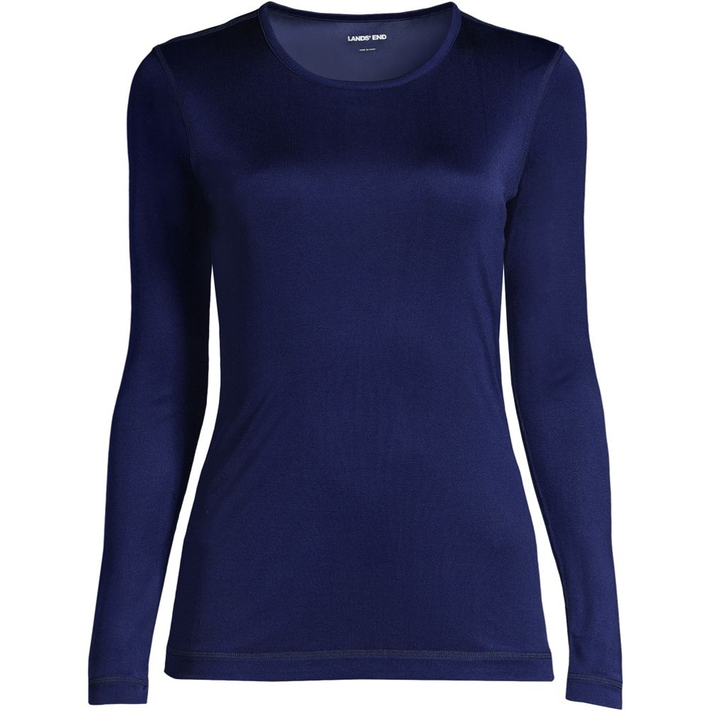 Big & Tall Lands' End Silk Crewneck Base Layer