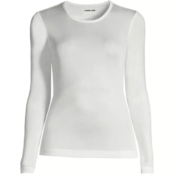 Women's Plus Size Silk Interlock Baselayer Crewneck Top - primary