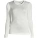 Women's Plus Size Silk Interlock Long Sleeve Crewneck Long Underwear Top, Front