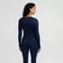 Women's Silk Interlock Long Sleeve Crewneck Long Underwear Top, Back