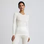 Women's Silk Interlock Long Sleeve Crewneck Long Underwear Top