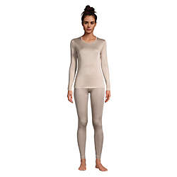 Women's Silk Interlock Thermal Pants Base Layer Long Underwear Leggings, alternative image