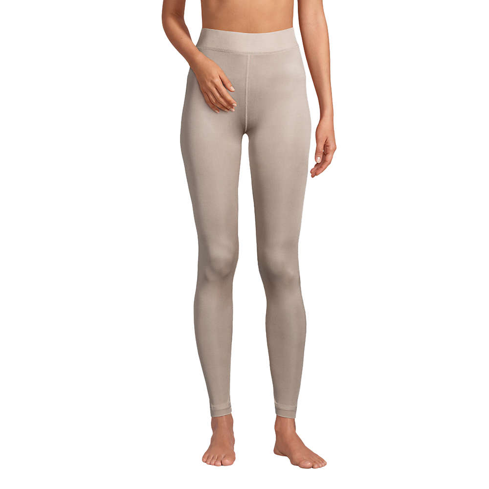 Women's Silk Interlock Thermal Pants Base Layer Long Underwear Leggings, Front