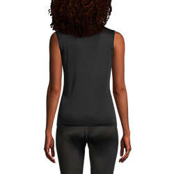 Women's Silk Interlock Thermal Long Underwear Base Layer Tank Top, Back